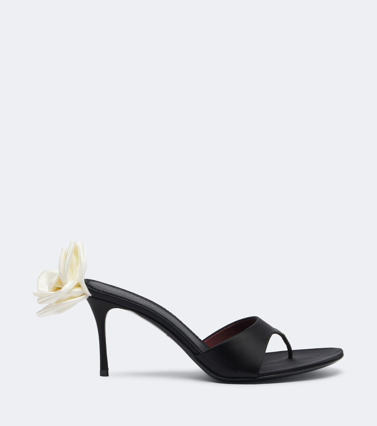 Magda Butrym Floral-appliqué satin thong sandals