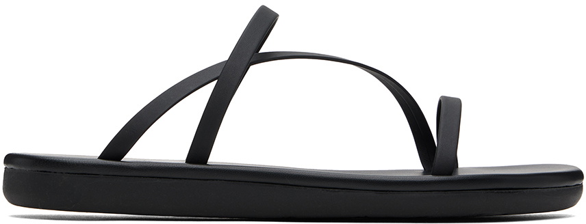 Ancient Greek Sandals Black Parthena Sandals