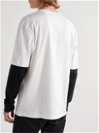 adidas Originals - Area 33 Layered Logo-Embroidered Cotton-Jersey T-Shirt - White