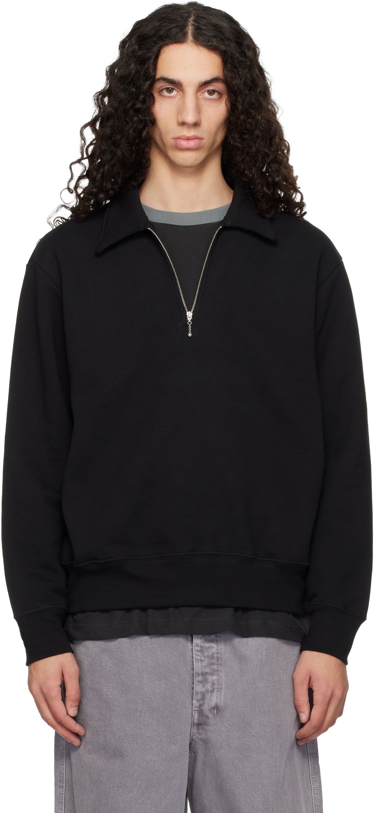 Lady White Co. Black Quarter Zip Sweatshirt