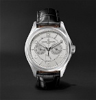 Vacheron Constantin - Fiftysix Day-Date Automatic 40mm Stainless Steel and Alligator Watch - Men - Gray