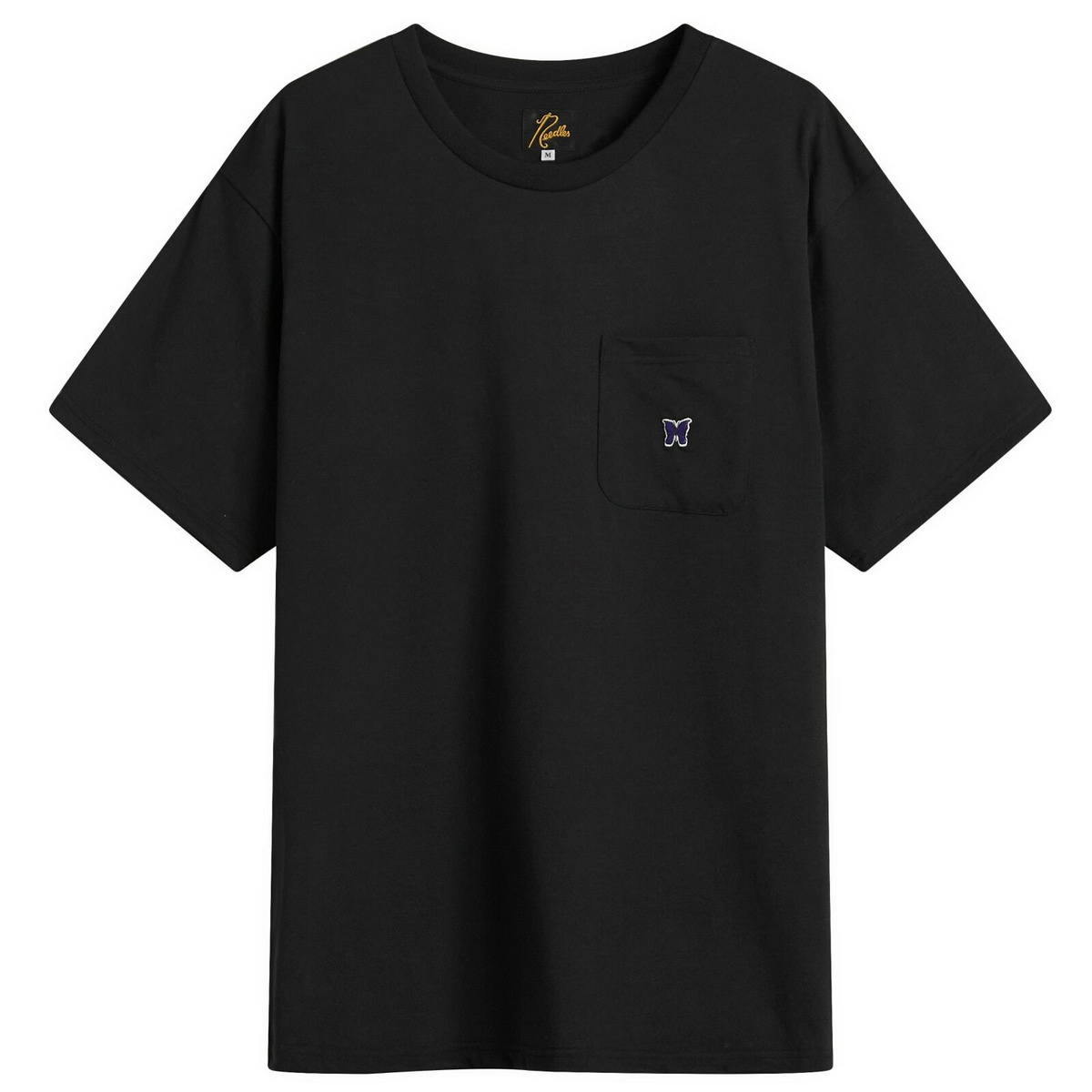 Needles Men's Papillion Pocket T-Shirt in Black Needles