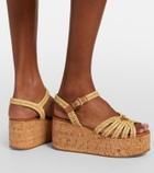 Prada Crochet wedge sandals