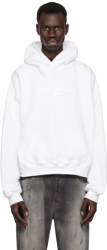 Photo: Alexander Wang White Oversize Logo Hoodie