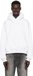 Alexander Wang White Oversize Logo Hoodie