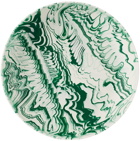 ÅBEN White & Green Large Poured Bowl
