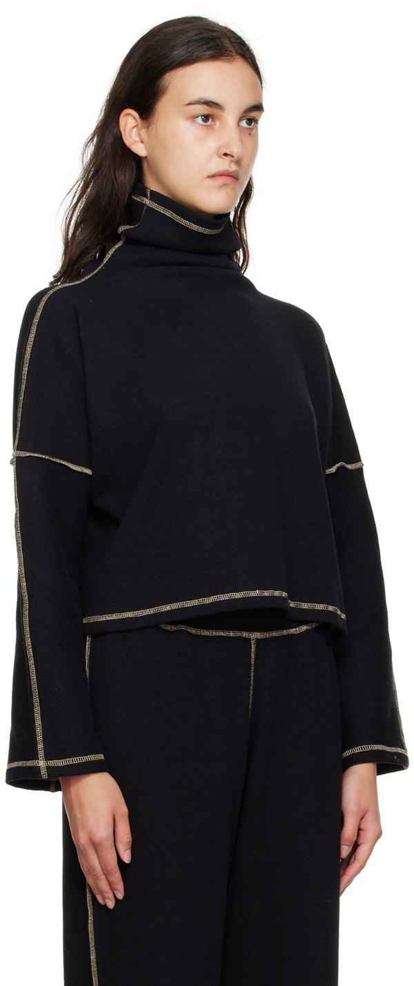 Turtleneck in Black | Bamboo lyocell | en | Baserange