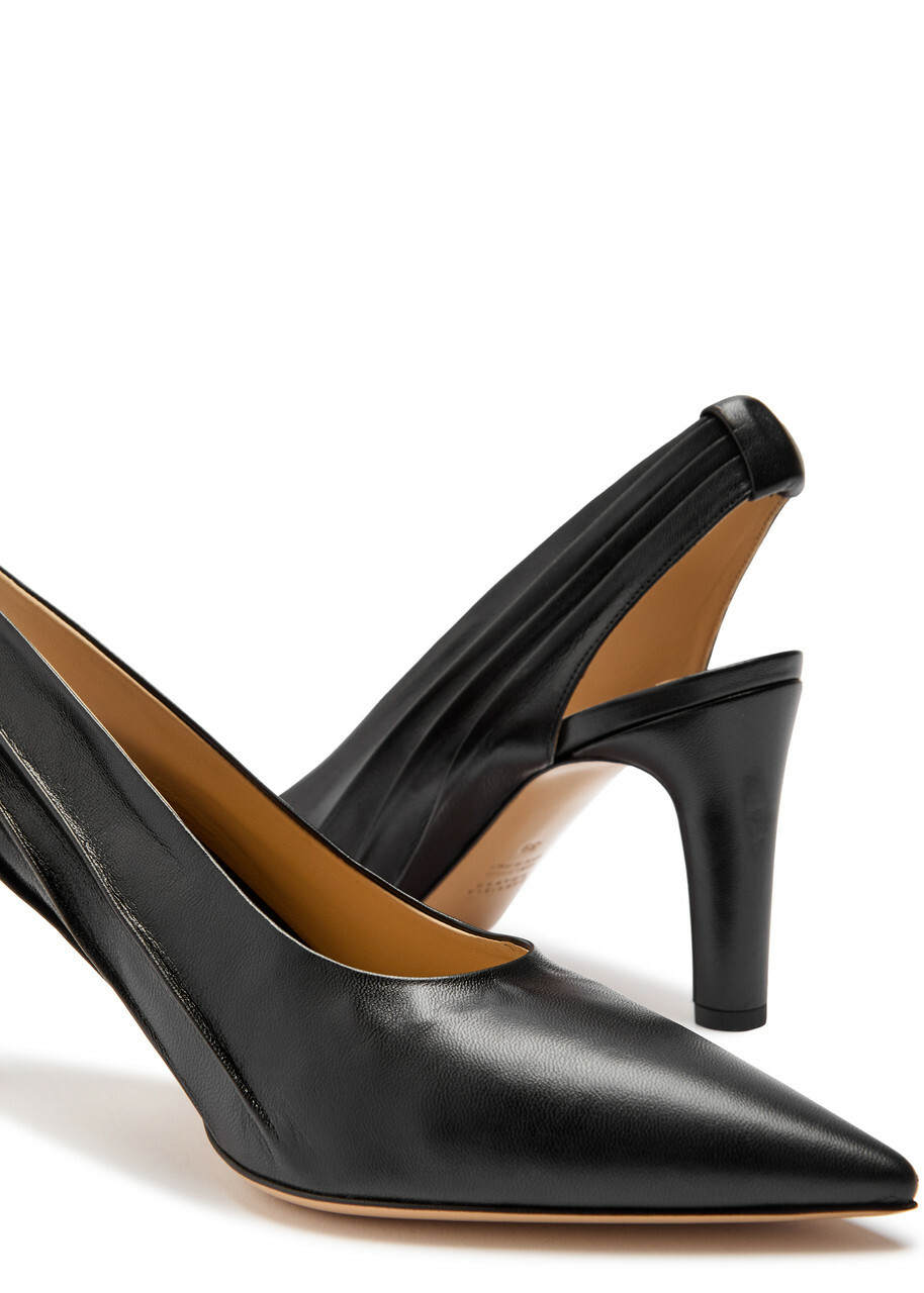 Gabriela Hearst Amari 90 Leather Slingback Pumps