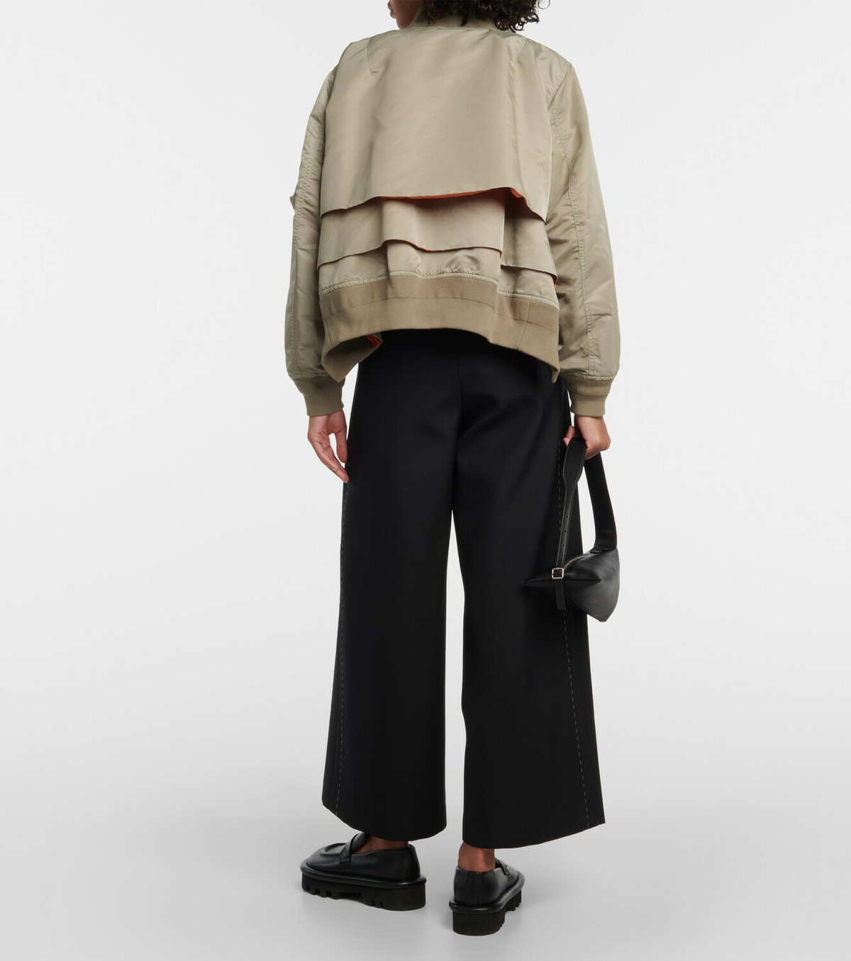 sacai Lace Ruffle Bomber Jacket レース サイズ1 sacai Lace Ruffle Bomber Jacket レース サイズ1 Sacai Grey