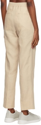ZEGNA Beige Drawstring Trousers