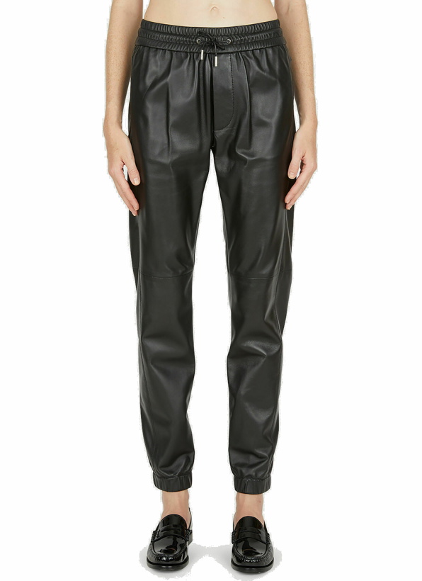 Photo: Tapered Leather Pants in Black
