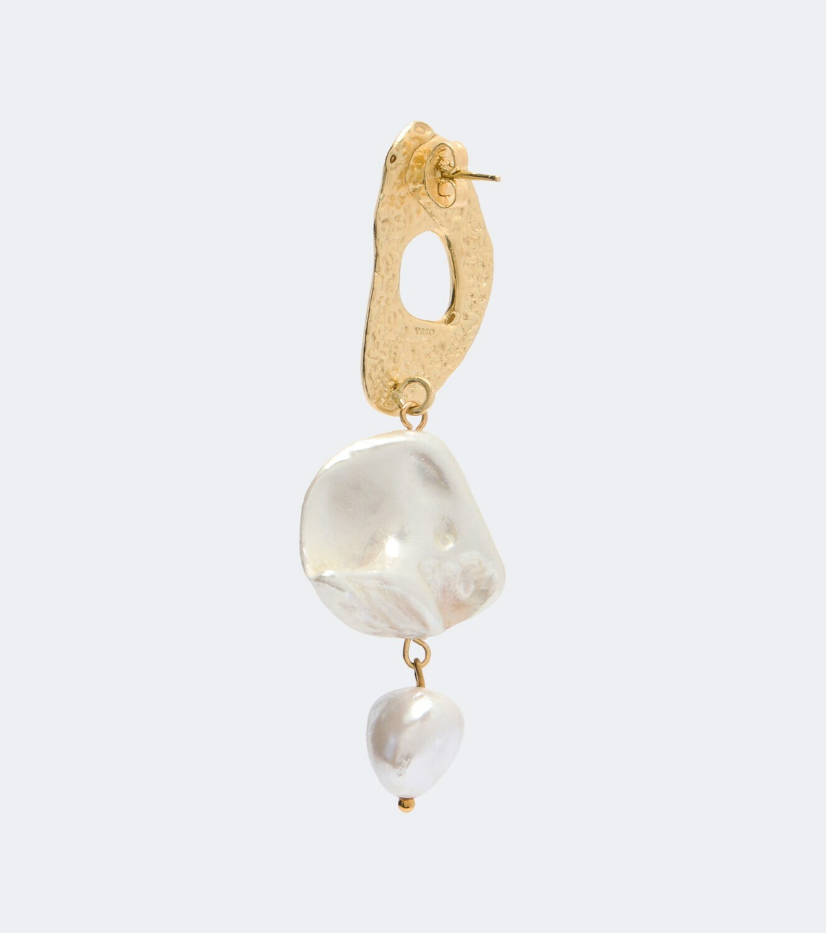 Ysso Delos pearl 24kt gold-plated drop earrings