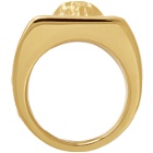 Versace Gold Square Medusa Ring