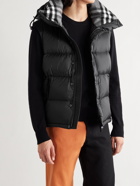 BURBERRY - Convertible Canvas-Trimmed Quilted Nylon Hooded Down Jacket - Black