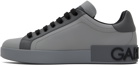 Dolce&Gabbana Gray Portofino Sneakers