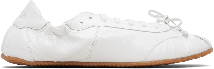 Photo: ABRA White Leather Ballerina Sneakers