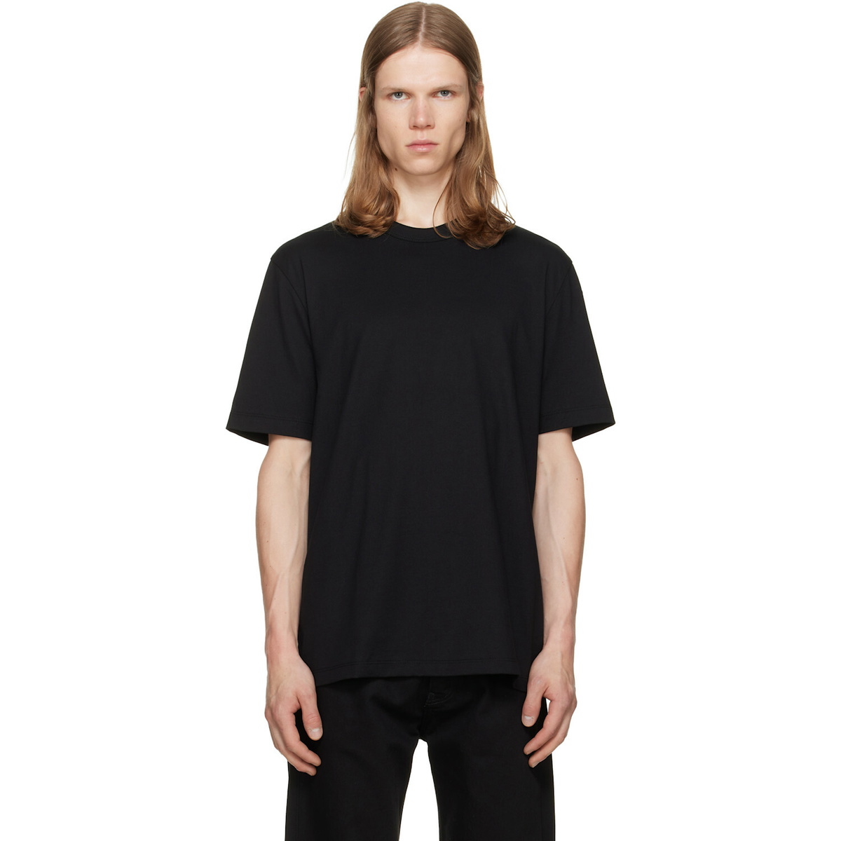 BOSS Three-Pack Black Crew-Neck Cotton T-shirts