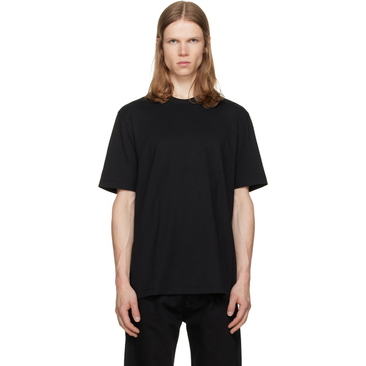 Photo: BOSS Three-Pack Black Crew-Neck Cotton T-shirts