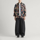 FrizmWORKS Men's Madras Patchwork Relaxed Shirt in Beige