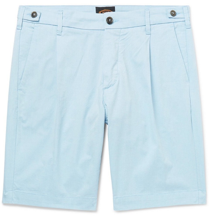 Photo: Tod's - Solaro Cotton-Blend Shorts - Blue
