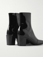 SAINT LAURENT - Beau Patent-Leather Boots - Black