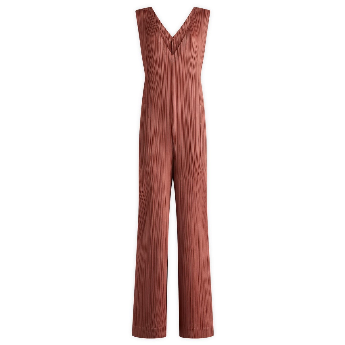 Pleats Please Issey Miyake Women's All In One in Copper Brown
