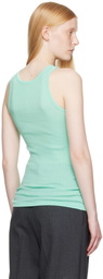 AURALEE Green Organic Soft Rib Tank Top