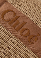 Chloe Woody Logo-embroidered Raffia Basket bag - Natural - One Size