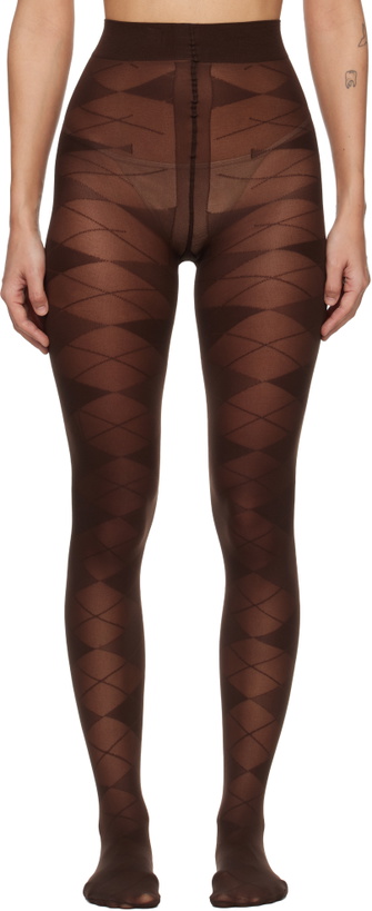 Photo: Swedish Stockings Brown Rebecka Argyle Tights