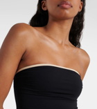 Toteme Strapless jersey swimsuit