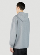 Versace - Varsity Logo Patch Hooded Sweatshirt in Grey