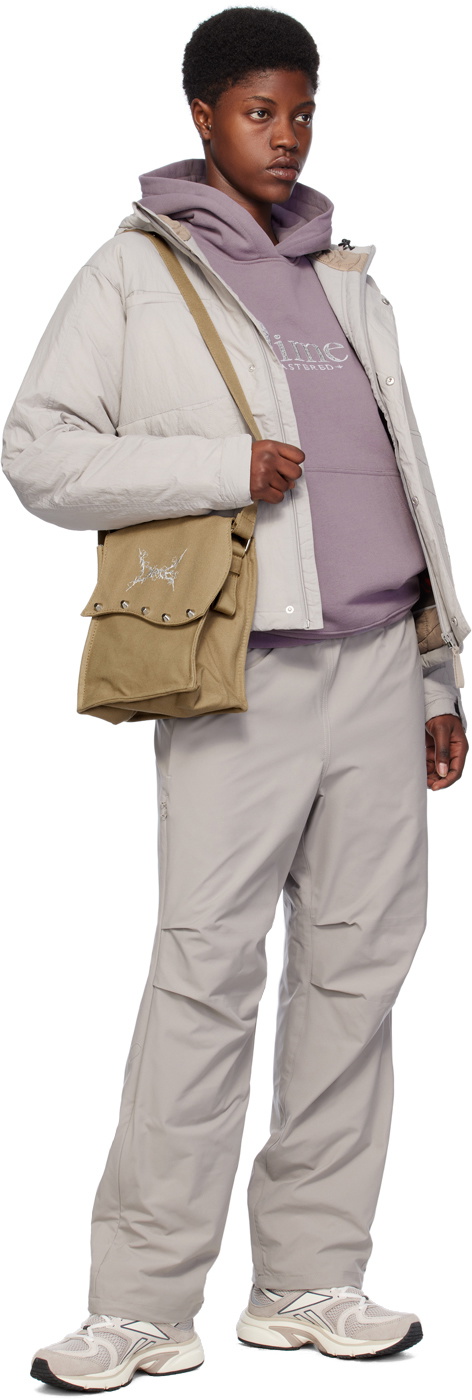 Dime Gray Relaxed Zip Trousers