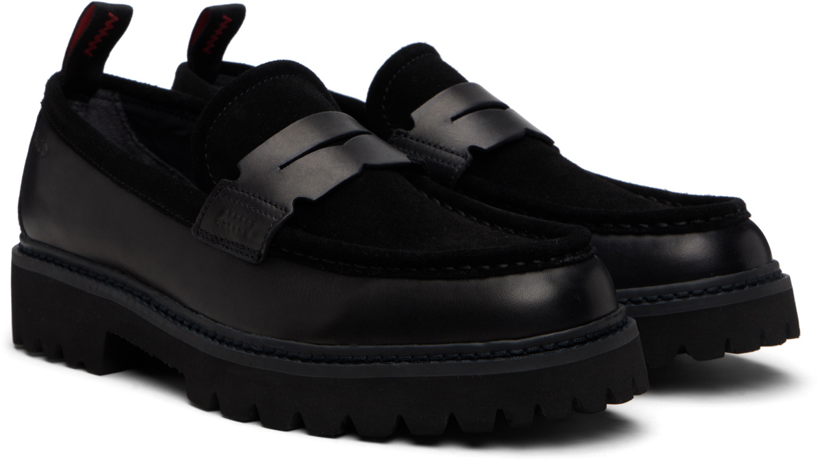 Hugo Black Leather & Suede Loafers