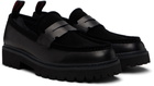 Hugo Black Leather & Suede Loafers