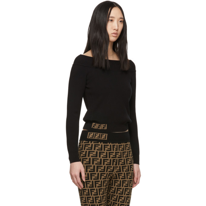 Fendi off shoulder clearance sweater