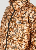 Leaves Puffer Jacket in Brown
