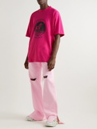 VETEMENTS - Flared Distressed Jeans - Pink