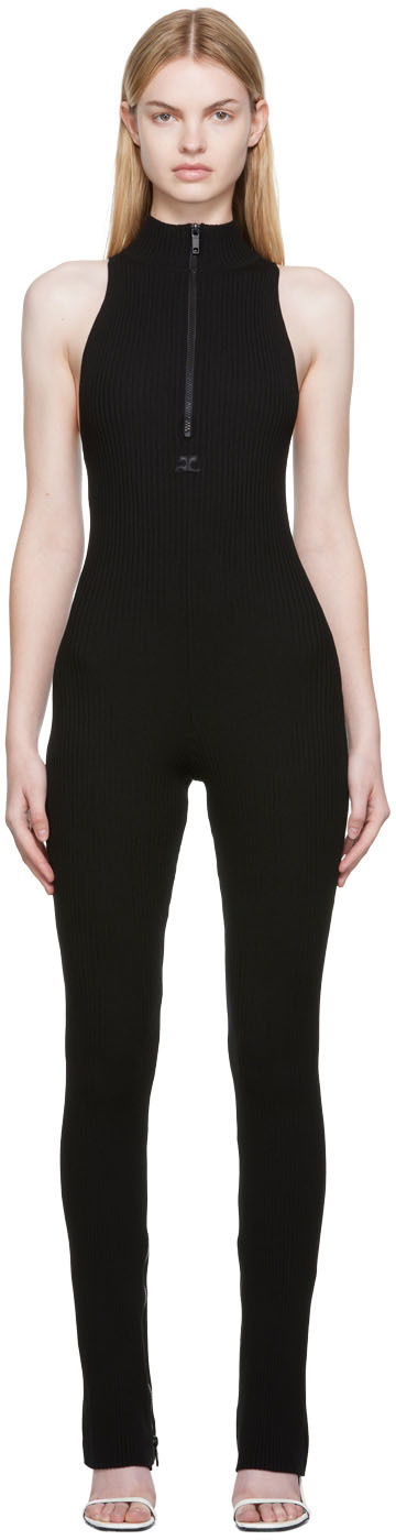 Courrèges Black Rib Jumpsuit Courreges