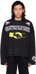 032c Black Safety Long Sleeve T-Shirt