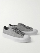 Givenchy - City Leather-Trimmed Logo-Jacquard Sneakers - Gray