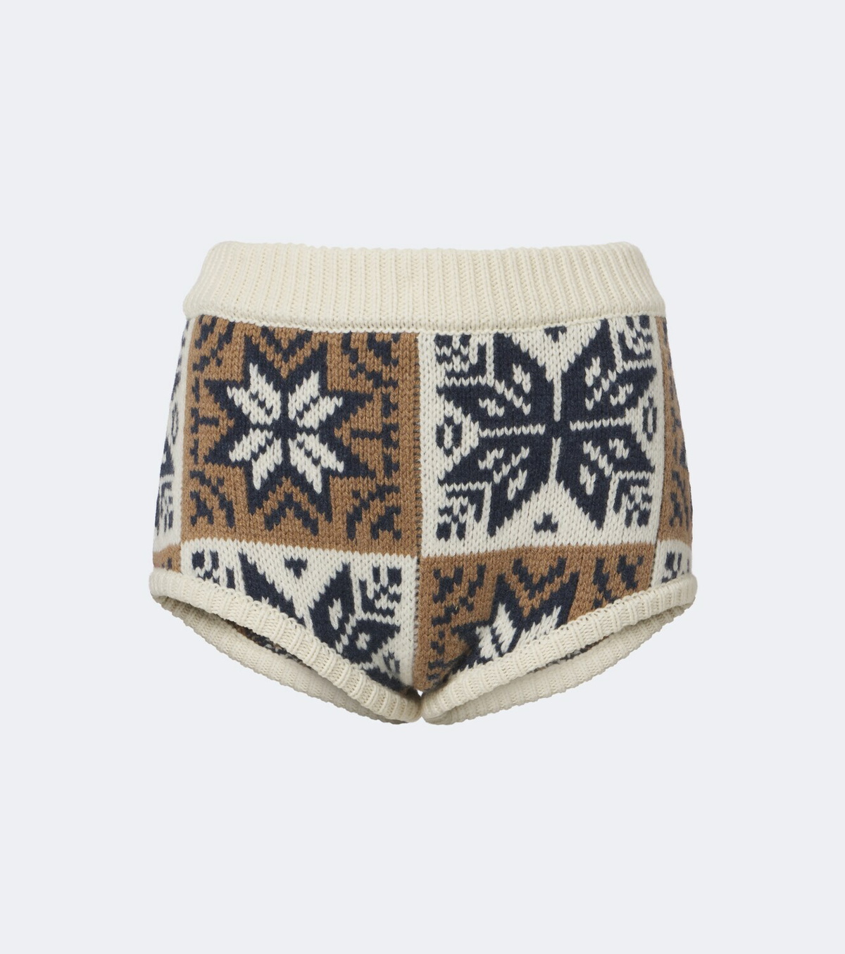 Magda Butrym Jacquard wool and cashmere shorts