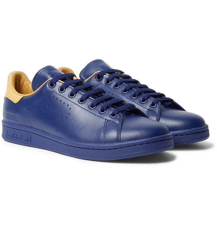 Photo: Raf Simons - adidas Originals Stan Smith Leather Sneakers - Men - Navy