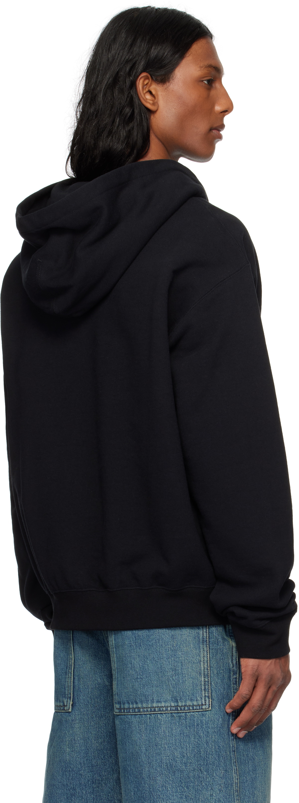 Jil Sander Black Zipped Hoodie