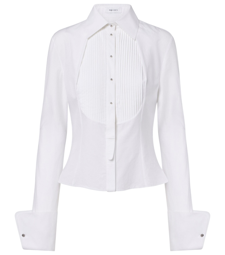 Photo: McQueen Plissé striped cotton shirt