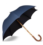 Francesco Maglia - Chestnut Wood-Handle Umbrella - Blue