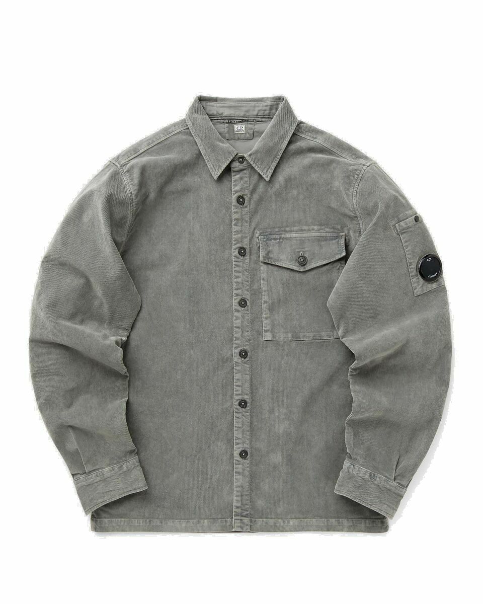 Photo: C.P. Company Corduroy Lens Buttoned Shirt Grey - Mens - Longsleeves