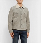 TOM FORD - Shearling-Trimmed Suede Jacket - Gray
