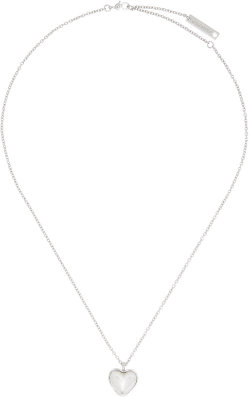 Photo: AMBUSH Silver Pearl Heart Charm Necklace