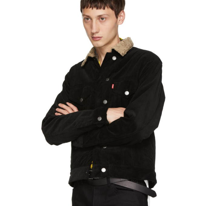 Christian Dada Black Narrow Wale Rotatory Jacket Christian Dada