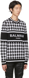 Balmain Black Houndstooth Sweater